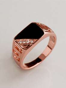 1pc Fashionable Cubic Zirconia Ring For Men, Jewelry Gift For Men's Party Accessories - 2# - View 23