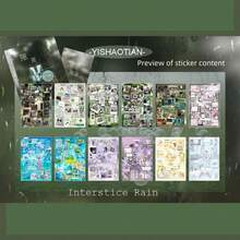 32sheets Korean Die-Cutting Stickers Book Frosted Sparkling Multiple Styles Collection Decorative Stickers School Supplies, Back To School - Color - View 3