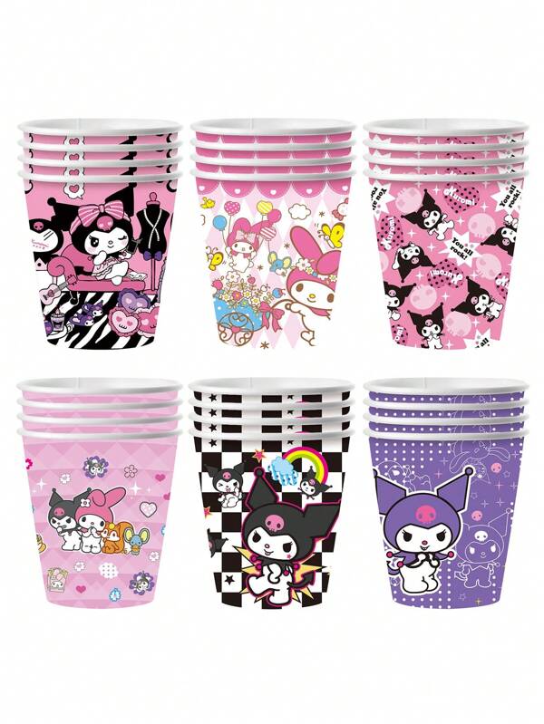 Sanrio 10 件/套 Kuromi 派对纸杯适合生日、婚礼、周年纪念、毕业典礼（部分零件可能随机）