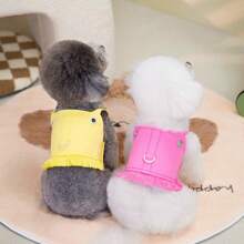 Source Factory Pet Dog Chest And Back, Spring And Summer Candy Color, Can Be Pulled, Pet Vest, Teddy Bear, Pet Supplies