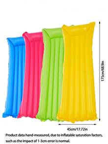 1 件超大号（69 英寸）纯色充气泳池躺椅 | 超大加厚 PVC 成人漂浮垫，简约水上漂浮筏（175x45 厘米）| 夏季休闲必备