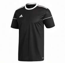 Adidas 男子短袖足球服運動透氣足球T卹 - 黑色 - 查看 5