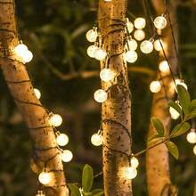 20/50/100 件 LED 太阳能泡泡球灯串，8 种闪烁模式，无线太阳能供电，PVC 材质，适用于花园、露营、圣诞节、节日装饰、酒店、餐厅 - 多色 - 查看 12