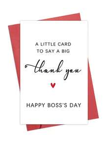 1pc Thank You Card Gifts For Boss Leader Manager, Cute Boss Day Card Gifts From Staff Co-Worker Employee, Funny Boss's Day Card Gifts For Men Women, Best Boss Appreciation Card - Multicolor - View 1