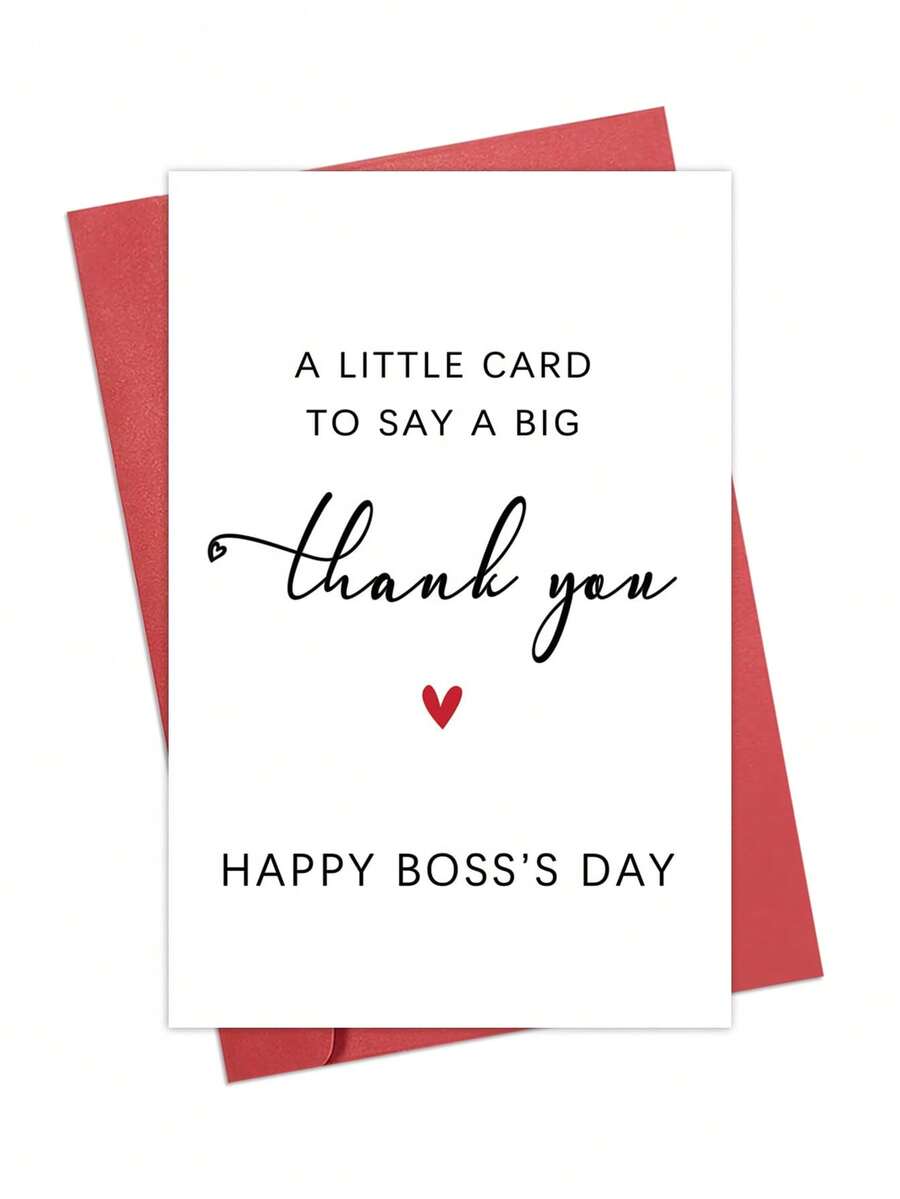 1pc Thank You Card Gifts For Boss Leader Manager, Cute Boss Day Card Gifts From Staff Co-Worker Employee, Funny Boss's Day Card Gifts For Men Women, Best Boss Appreciation Card - Multicolor - View 1