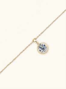 LOVESSOM S925 Sterling Silver Moissanite Pendant Necklace, Bubble Style, Elegant Luxury Women's Diamond Necklace, Jewelry Gift, Suitable For Weddings, Banquets, Christmas, Halloween, Anniversaries, Anniversary Gifts