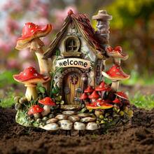 2D flache, nicht 3D Acryl Pilzhaus Garten Schild - Toll für Außen, Rasen, Topfpflanzen und Terrassen Dekoration | Ideales Geschenk und Zubehör | Kratzfest, wasserbeständig | Für alle Jahreszeiten