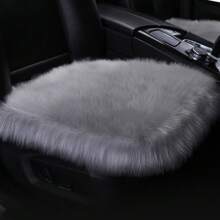 1pc Long Plush Car Seat Cushion, Soft & Warm Material, Suitable For All Seasons And Car Models