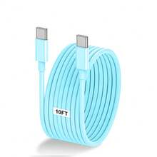 USB-C 转 Type-C 充电线，[3.3 英尺/6.6 英尺/10 英尺] 长款 Type-C 快速充电数据线，USB-C 电源线，兼容 17/16/15 Pro Plus/Pro Max，兼容三星 Galaxy S26/S25/S24/S23/S22、Pro/Air 等机型，手机充电线 - 藍色 - 查看 11