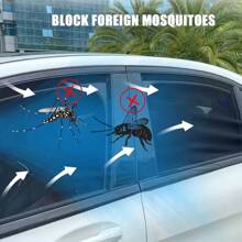 2/4 pièces Filet pare-soleil de voiture, rideau de protection UV pour fenêtre de SUV, filet pare-soleil automatique pour l'avant/l'arrière, moustiquaire de voiture, filet pare-soleil, écran anti-insectes de voiture, rideaux de fenêtre de voiture, maille pour les voyages et l'utilisation à la maison
