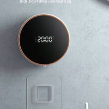 1 件圆形壁挂式非接触式洗手液分配器，1 件 13 厘米 * 13 厘米皂液器，USB 可充电壁挂式自动红外传感器泡沫洗手液分配器，带白色和黑色泡沫选项 - 白色和黑色 - 查看 11