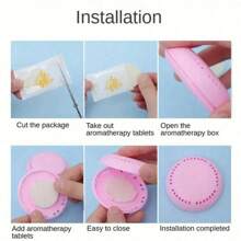 1/6 Set Sticky Combination Random Color Round Solid Air Freshener Suitable For Bathroom, Bedroom, Wardrobe, Car, Home Aromatherapy Deodorant Set (Including A Variety Of Light Fragrances)
