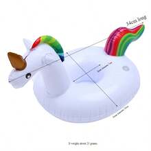 1pc Floating Cup, Inflatable Water Over Floating Beverage Cup Holder, Swimming Pool Inflatable Water Over Coaster, Pineapple Donut Shaped Floating Coaster, Inflatable Beverage Cup Swimming Pool Floating Bracket, Beach Essentials, Beach Accessories - Multicolor - View 20