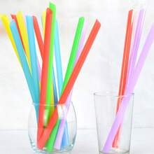 10/50/100/200 Pcs Colorful Plastic Straws, Multi-Color Drinking Straws, Long Coffee Straws, Cocktail Party Straws, Water Bottle Straws, Beverage Mixers, Straws Are Suitable For Home, Kitchen, Party, DIY Production
