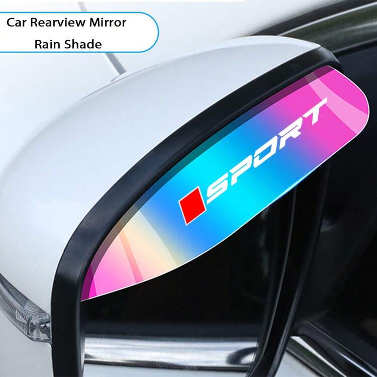 2 piezas Cejas de lluvia para espejos laterales de coche para todos los modelos de Audi - DEPORTE-R - Añade 6