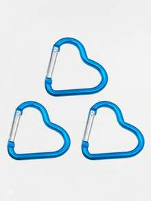 心形登山扣，铝制弹簧钩夹钥匙扣，钓鱼用自动锁定钥匙扣夹，心形铝制弹簧钩夹钥匙扣，徒步旅行、旅行、居家、跑步、冒险和露营登山扣 - 彩色 - 查看 41