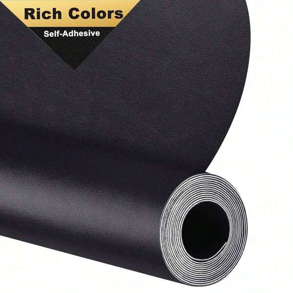 23.62 Inch Self-Adhesive Leather Repair Patch – Large Black PU Leather Tape For Couch, Car Seat, Sofa, Office Chair, Bags, Motorcycle Seats – Leather Patch For Furniture & Vinyl Repair