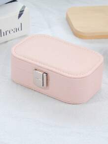 Rectangular Jewelry Organizer, Earrings, Necklace, Ring Portable Storage, Jewelry Storage Box,Transparent Plastic 3.5cm/1.38in Mini Jewelry Box,Portable Dust-Proof Box, Suitable For Travel And Outings, Ideal For Bffs, Girlfriend And Mom. For Women Storage Organizer Travel Essentials Gift Back To School