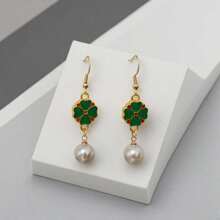 Vintage New Chinese Style Drop Earrings, Long Dangle Design For Party Holiday Daily Wear In Summer