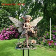 2D Flat, 1 Pc 2D Flat Product Fairy Garden Signage, 5.91" X 7.87" Acrylic Garden Decor Plaque, Waterproof & Scratch-Resistant, Outdoor Decoration, Suitable For Potted Plants, Lawn And Yard - Ideal Housewarming Gift, 2D Flat, No Electricity Required