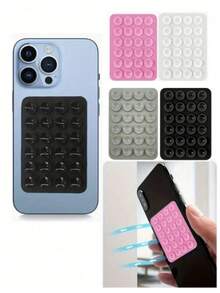 قطعة واحدة - حامل هاتف محمول من السيليكون بكوب شفط، تركيب لاصق عالمي، ملحقات سيليكون متعددة الوظائف الإبداعية، مناسب لأنواع الهواتف المحمولة المختلفة، يوفر استقرار للفيديو والصور الذاتية