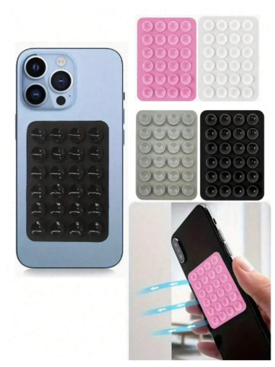 قطعة واحدة - حامل هاتف محمول من السيليكون بكوب شفط، تركيب لاصق عالمي، ملحقات سيليكون متعددة الوظائف الإبداعية، مناسب لأنواع الهواتف المحمولة المختلفة، يوفر استقرار للفيديو والصور الذاتية
