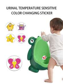 Set de 5 pegatinas termocromáticas de colores de dibujos animados para niños, pegatinas de entrenamiento para ir al baño resistentes al agua que cambian de color para niños y niñas - Multicolor - Ver 8