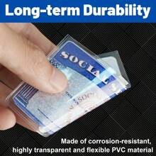 10PCS/5PCS Of Waterproof PVC Card Protection Case, Soft And Transparent, Suitable For Social Security Cards, Medical Insurance Cards, ID Cards, Social Security Cards, Student ID Cards, Public Transportation Cards, Membership Card Protection Cases/Document Storage Bags