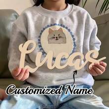 1 Stück individuell gestaltbares großes Holznamenssschild - Personalisieren Sie es mit Ihrem Namen, handgefertigt, perfekt für Heimdekoration, Namenswandkunst, geeignet für Geburtstage, Feiertage, Abschlüsse, Einweihungen, besondere Anlässe