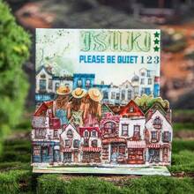 1 Rollo/Bolsa de Cinta, Serie Casa Extravagante, Cinta PET con tema de Casa Vintage y Pueblo, Suministros para Scrapbooking, Accesorios de Cuaderno, Decoración para Cuaderno, Marco de Foto, Funda de Teléfono, Vaso, Revistas de Chatarra, Caja de Artículos de Papelería DIY, Pegatinas Personalizadas, Útiles Escolares, Vuelta al Colegio