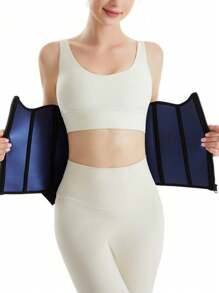 1 pièce Ceinture de fitness taille haute pour femmes avec boucle, gaine de taille à double compression en caoutchouc de néoprène, ceinture brûle-graisse amincissante, cadeau du Nouvel An