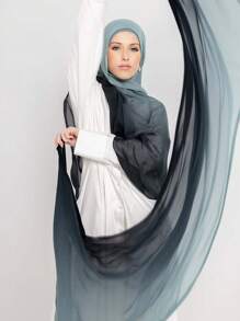 1 pièce Hijab en modal extra-large léger et doux avec des franges de couleur unie. Accessoires d'abaya fins. Vêtements voilés.