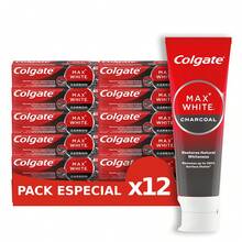 colgate Max White Pasta de dientes Carbón Activado (Entrega en 48 horas), Pasta dental que recupera el blanco natural, elimina manchas superficiales, fórmula con micro partículas de carbón y minerales que pule suavemente las manchas, sonrisa blanca y natural, esmalte fuerte y encías sanas - Carbón - Ver 1