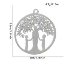 2pcs Fashionable 304 Stainless Steel Gold/Silver Plant & Flower Pattern Pendant, Vacuum Electroplated Durable Craft, Suitable For Necklace, Earrings, DIY Jewelry Making