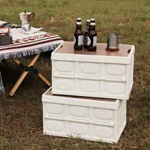 1 Stück Faltbare Aufbewahrungsbox für Outdoor, multifunktionale Kfz-Organizer Box, Haus-Krimskrams Box, tragbare Falt-Camping Kiste