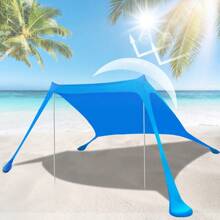 Beach Tent Canopy Sun Shade, UPF50+ Portable Beach Shade Tent, Beach Shade Canopy With Sandbag