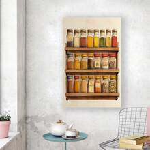 Póster con marco de arte pop de estantería de especias, decoración de pared de arte retro vintage, cuadro clásico para decoración de dormitorio, sala de estar. Galería 14C (Estantería de especias), Cuadros, Cuadros para la sala, Decoración del hogar, Decoración de habitación, Decoración de baño, Productos fabricados en EE. UU. - Enmarcado - Ver 5