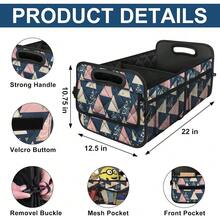 New  Trunk Organzier And Storage With 6 Big Pocket,Car Accessories For Women/Men 50L Waterproof Polyester For Car/SUV/Minivan/Truck(Medium, Triangle) - 三角形 - 查看 3