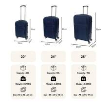 Equipaje ORLACS, Juego de maletas 20+24+28, Juego de tres piezas, Económico, Material de tejido de poliéster, Ligero, Cierre de seguridad, Expandible con doble cremallera, Gran capacidad de almacenamiento, Ruedas universales silenciosas de 360°, Duradero, Impermeable, Resistente al desgaste, Resistente a los arañazos, Marca europea, Diseño europeo, Artículo superior, Adecuado para viajes de negocios, Esencial para viajes de negocios, Viajes, Vacaciones, Cómodo para viajes familiares, Equipaje de mano para aerolíneas, Regalo especial, Adecuado para hombres y mujeres, Múltiples colores disponibles