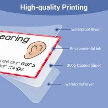 5张五感教育海报，教师及儿童学习玩具，儿童学习工具，学校用品，教室墙面装饰，8.54 x 11.5 英寸 - 杏色 - 查看 11