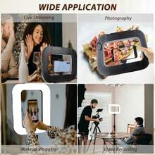 Smartphone Video Rig With Light Handheld Ring Selfie Light Kit LED Mobile Video Stabilizer With Builtin 8000mAh Battery For Camera Smartphone   Video Recording Makeup - 如圖 - 查看 7