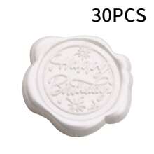 30 Pcs Self-Adhesive Wax Seal Stickers, "Happy Birthday" Pattern , 9 Color Choices, For Birthday Party Invitations, Envelopes, Gift Decorations, Souvenirs, Christmas Cards, Gift Wrapping,School Supplies,Back To School