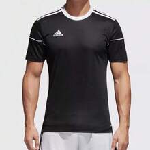 Adidas 男子短袖足球服運動透氣足球T卹 - 黑色 - 查看 1