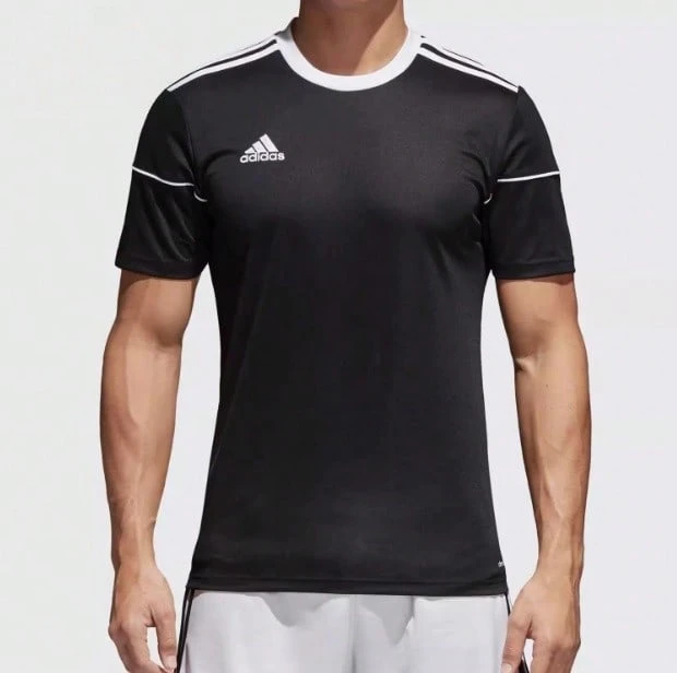 Adidas 男子短袖足球服運動透氣足球T卹 - 黑色 - 查看 1