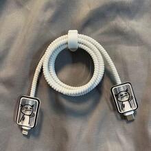 5-Piece Set Apple 20W Charger Cable Protector, -Resistant, Anti-Break Compatible With IPhone 15/14/13/12/11 Charging Cable Charger Accessories, Phone Accessories - Black - View 3