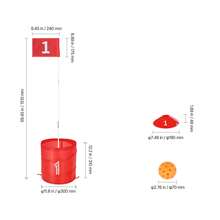 Backyard Golf Game, 6 Hole Golf Course, Golf Bucket Game Practice Games, Golf Chipping Game For Family, Adults And Kids, Portable Outdoor Yard Golf Game For Lawn, Yard, Camping, Park, Beach - 6洞 - 查看 10