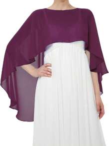 Women Ladies Soft Wedding Capes Wedding Jacket Wraps Chiffon Shrug Bridal Bolero Long Shawl And Wraps Evening Wedding Cover Up