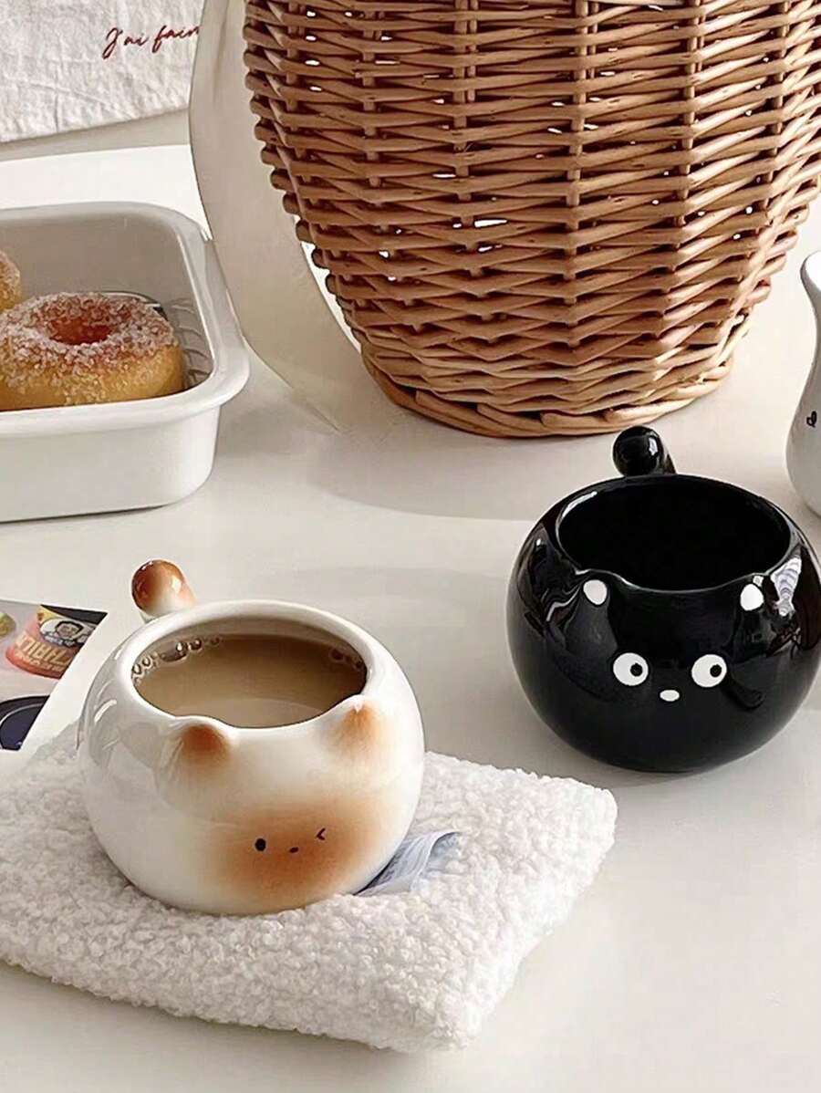 1 件暹罗猫陶瓷咖啡杯，送给朋友的独特创意礼物，生日礼物，可爱