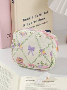 1 Peça Bolsa de Armazenamento Mini com Estampa Fofa e Doce com Zíper para Maquiagem, Viagem, Armazenamento, Cosméticos, Moedas Soltas, Armazenamento de Batom, Absorventes, Armazenamento Diverso, Cartões, Armazenamento de Cabelo, Vários Presentes de Feriado, Essenciais de Viagem, Férias, Suprimentos de Armazenamento e Organização de Volta às Aulas, como Presente para Amigos, Esposa, Dia dos Namorados, Bolsa de Verão Escolar, Bolsa de Viagem para Mulheres, Necessaire de Maquiagem para Viagem