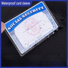 10PCS/5PCS Of Waterproof PVC Card Protection Case, Soft And Transparent, Suitable For Social Security Cards, Medical Insurance Cards, ID Cards, Social Security Cards, Student ID Cards, Public Transportation Cards, Membership Card Protection Cases/Document Storage Bags